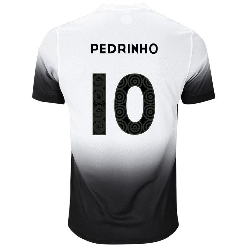 Mænd Pedrinho #10 Hvid Sort Hjemmebane Spillertrøjer 2024/25 Trøje T-Shirt