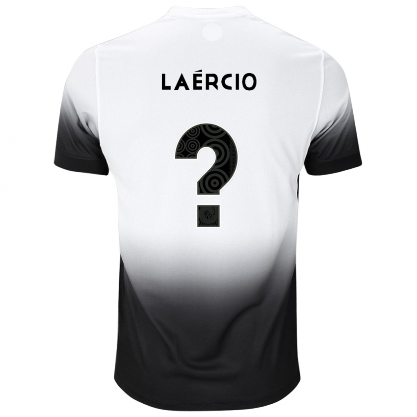 Mænd Laércio #0 Hvid Sort Hjemmebane Spillertrøjer 2024/25 Trøje T-Shirt