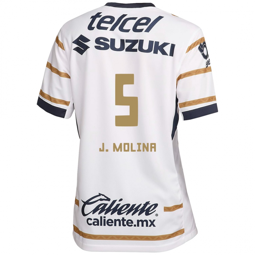 Mænd Jesús Molina #5 Hvid Obsidian Hjemmebane Spillertrøjer 2024/25 Trøje T-Shirt