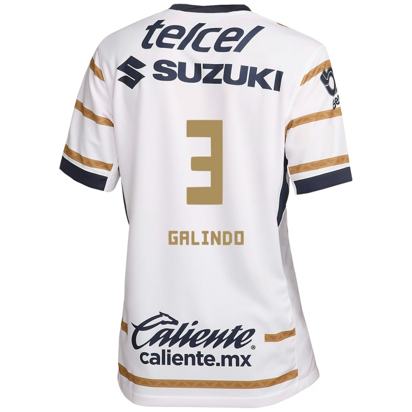 Mænd Ricardo Galindo #3 Hvid Obsidian Hjemmebane Spillertrøjer 2024/25 Trøje T-Shirt