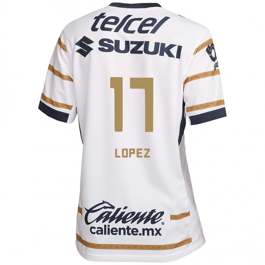 Mænd Leonel Lopez #17 Hvid Obsidian Hjemmebane Spillertrøjer 2024/25 Trøje T-Shirt