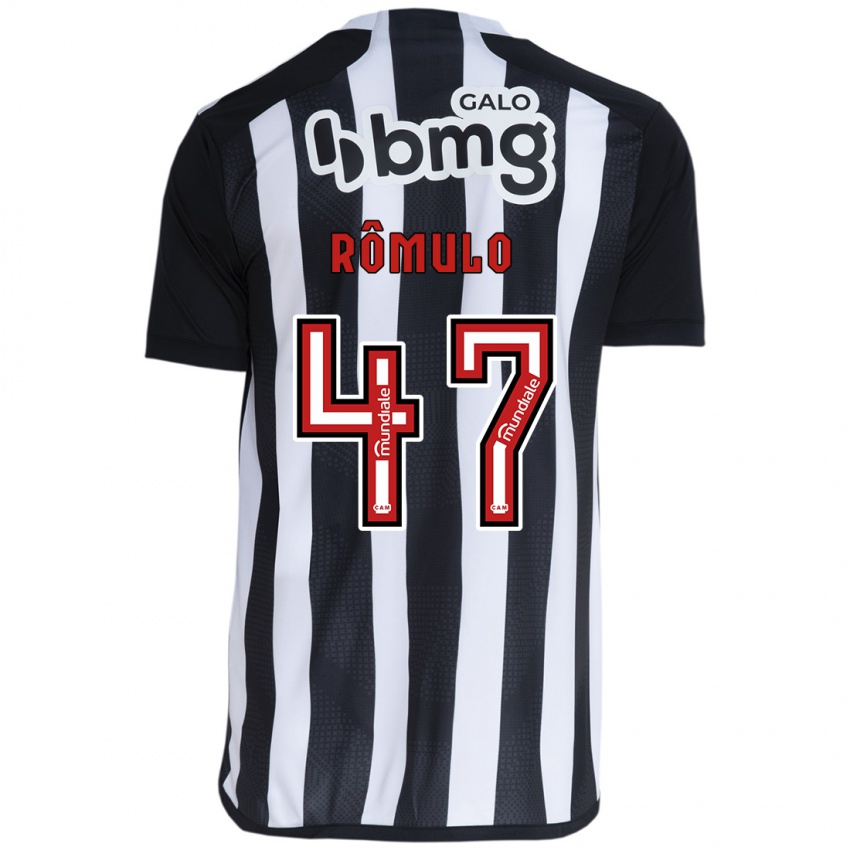 Mænd Romulo #47 Hvid Sort Hjemmebane Spillertrøjer 2024/25 Trøje T-Shirt