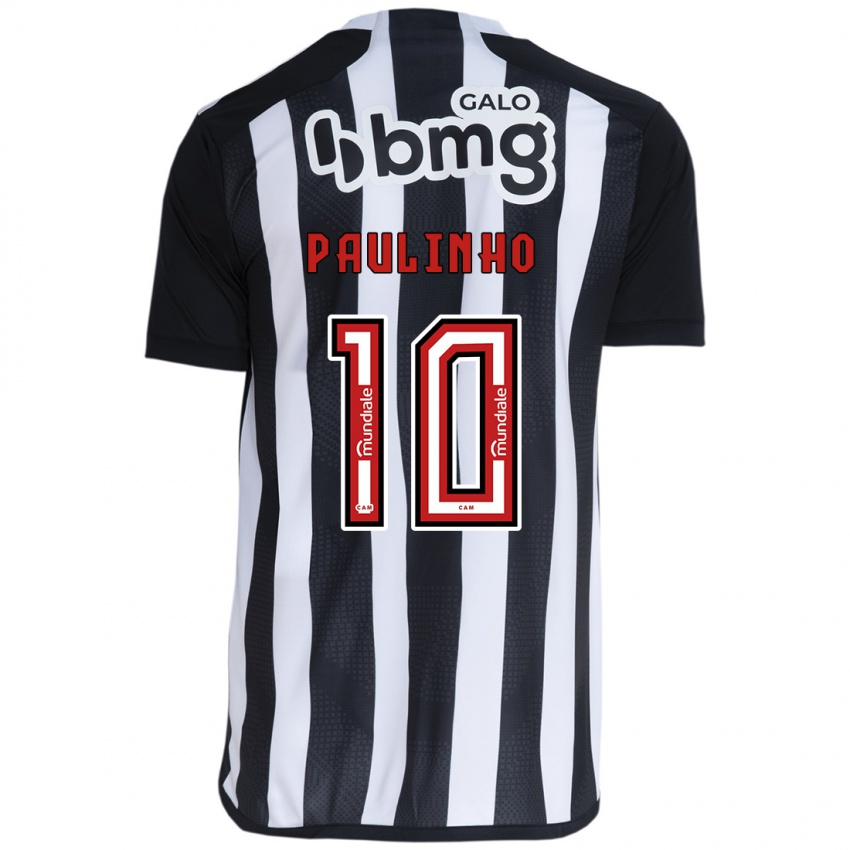 Mænd Paulinho #10 Hvid Sort Hjemmebane Spillertrøjer 2024/25 Trøje T-Shirt