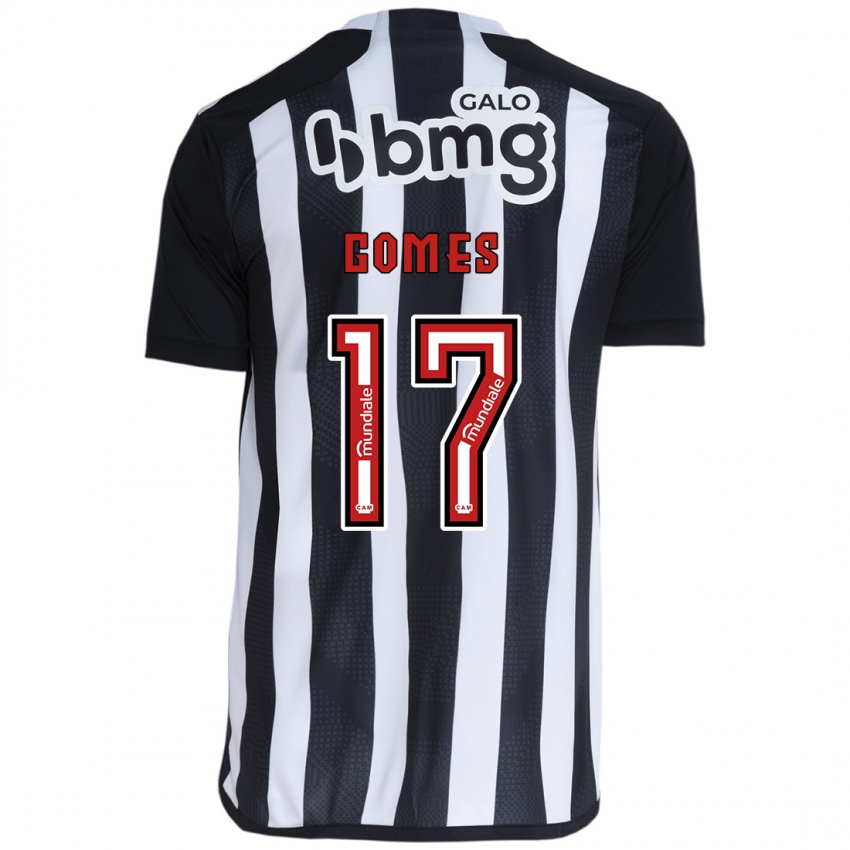 Mænd Igor Gomes #17 Hvid Sort Hjemmebane Spillertrøjer 2024/25 Trøje T-Shirt