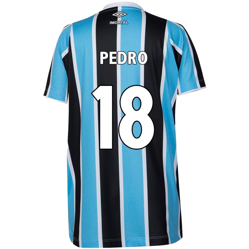 Mænd João Pedro #18 Blå Sort Hvid Hjemmebane Spillertrøjer 2024/25 Trøje T-Shirt