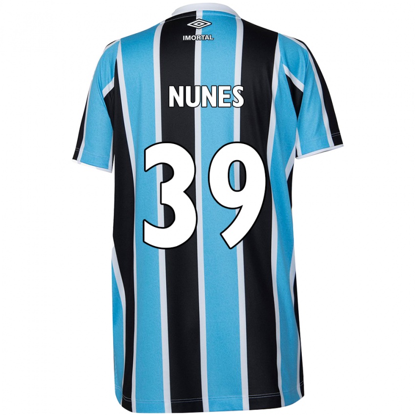 Mænd Gustavo Gomes #39 Blå Sort Hvid Hjemmebane Spillertrøjer 2024/25 Trøje T-Shirt