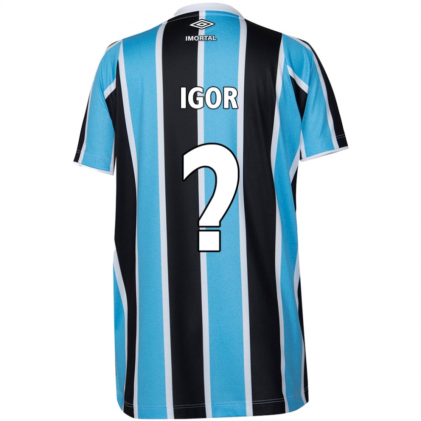 Mænd Igor #0 Blå Sort Hvid Hjemmebane Spillertrøjer 2024/25 Trøje T-Shirt