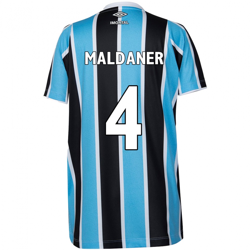 Mænd Pati Maldaner #4 Blå Sort Hvid Hjemmebane Spillertrøjer 2024/25 Trøje T-Shirt