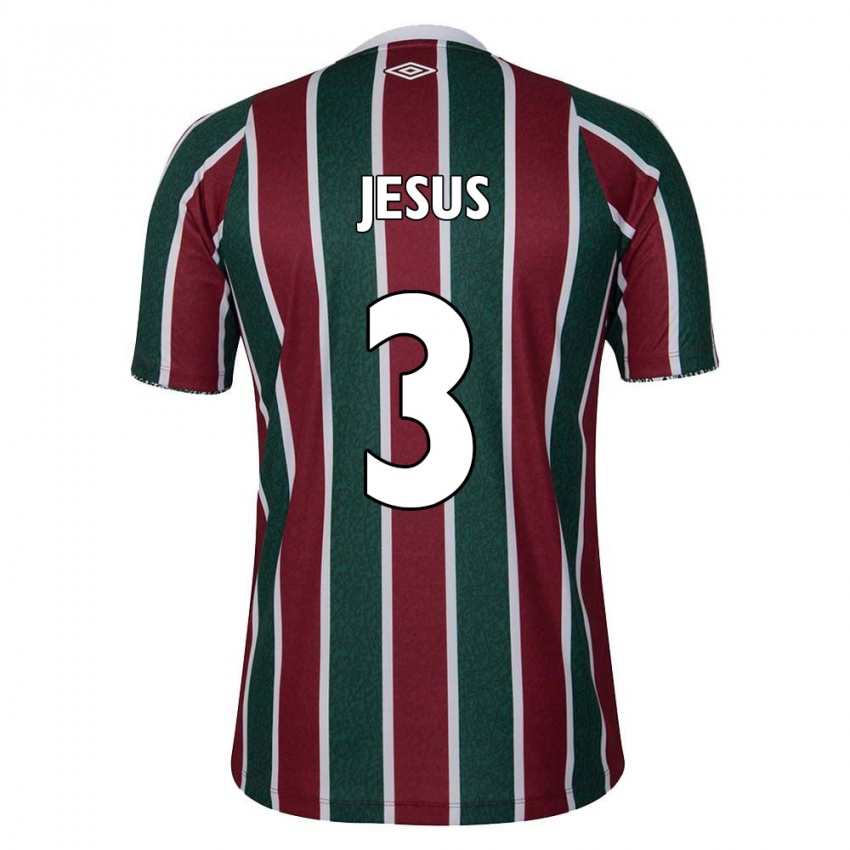 Mænd Alexandre Jesus #3 Grøn Rødbrun Hvid Hjemmebane Spillertrøjer 2024/25 Trøje T-Shirt