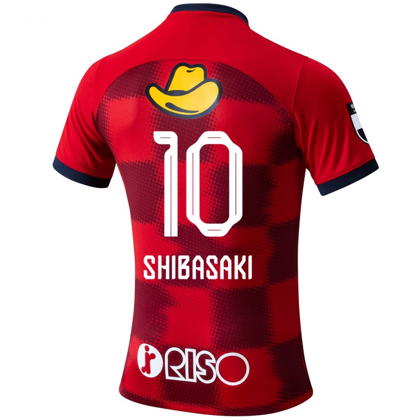 Mænd Gaku Shibasaki #10 Rød Blå Hvid Hjemmebane Spillertrøjer 2024/25 Trøje T-Shirt