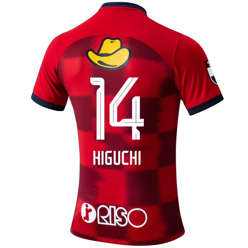 Mænd Yuta Higuchi #14 Rød Blå Hvid Hjemmebane Spillertrøjer 2024/25 Trøje T-Shirt