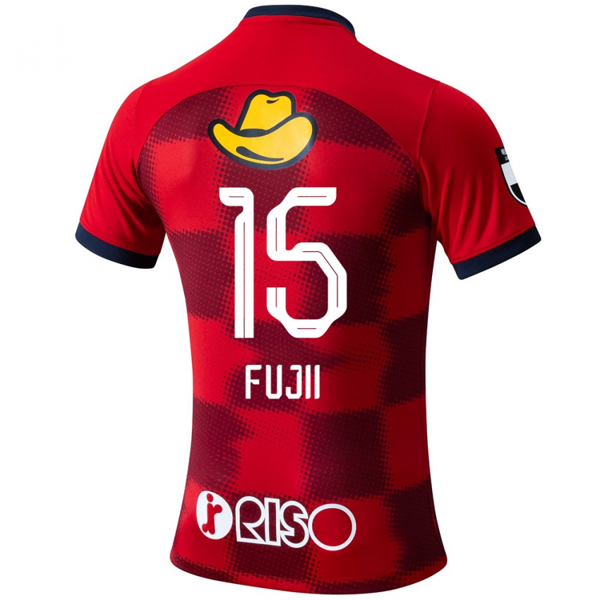 Mænd Tomoya Fujii #15 Rød Blå Hvid Hjemmebane Spillertrøjer 2024/25 Trøje T-Shirt