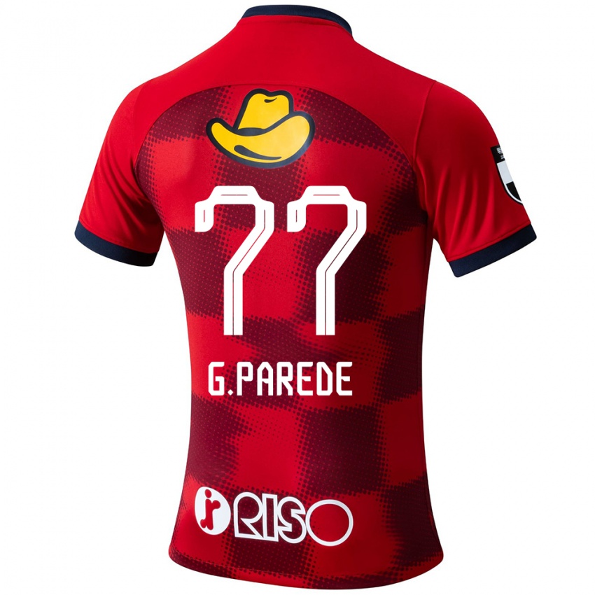 Mænd Guilherme Parede #77 Rød Blå Hvid Hjemmebane Spillertrøjer 2024/25 Trøje T-Shirt