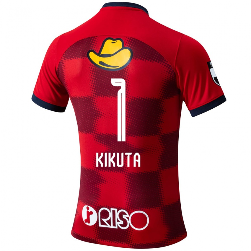 Mænd Shuto Kikuta #1 Rød Blå Hvid Hjemmebane Spillertrøjer 2024/25 Trøje T-Shirt