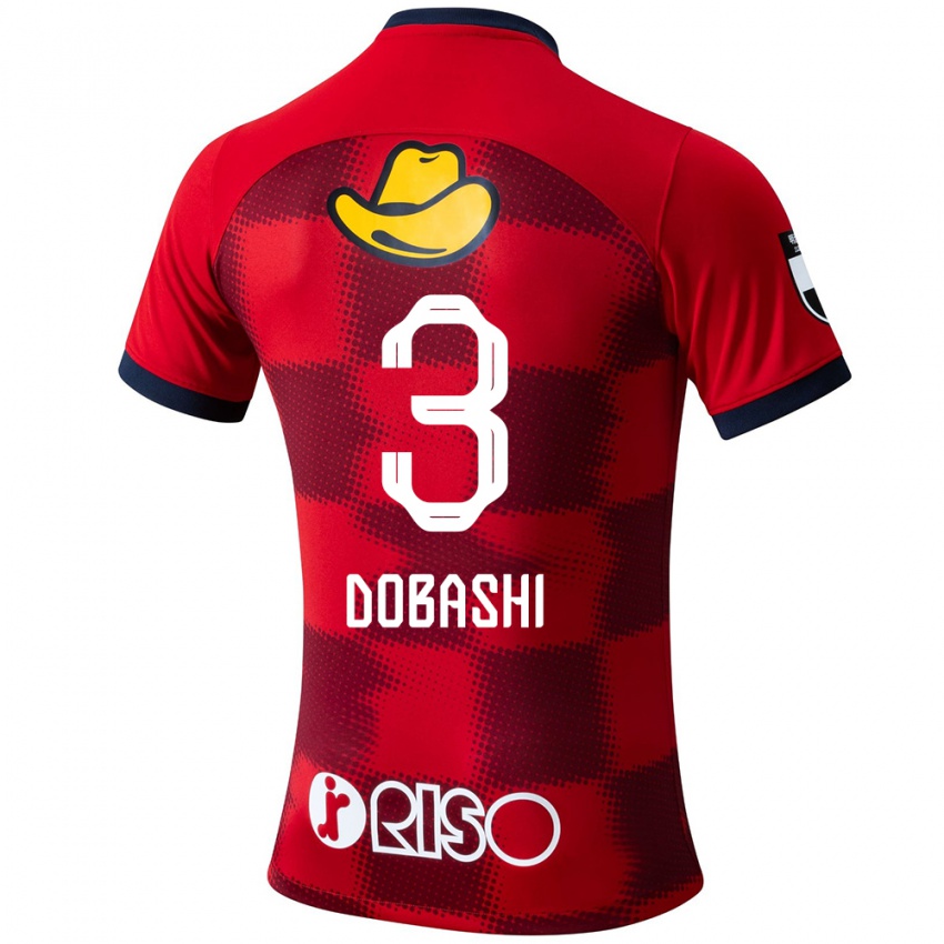 Mænd Ryunosuke Dobashi #3 Rød Blå Hvid Hjemmebane Spillertrøjer 2024/25 Trøje T-Shirt