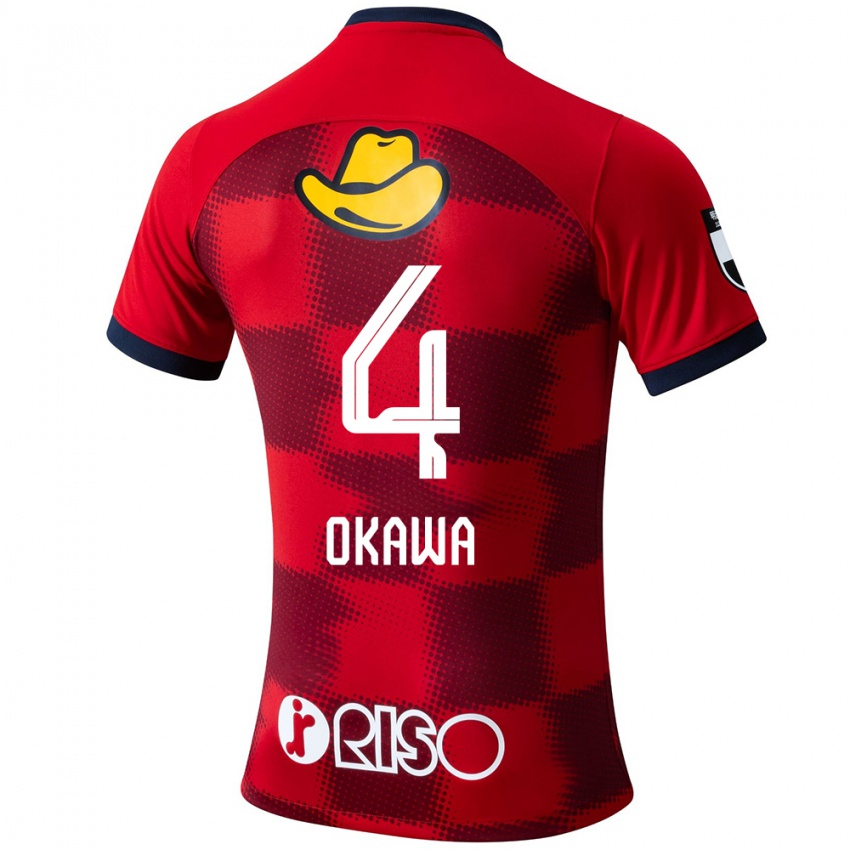 Mænd Yugo Okawa #4 Rød Blå Hvid Hjemmebane Spillertrøjer 2024/25 Trøje T-Shirt