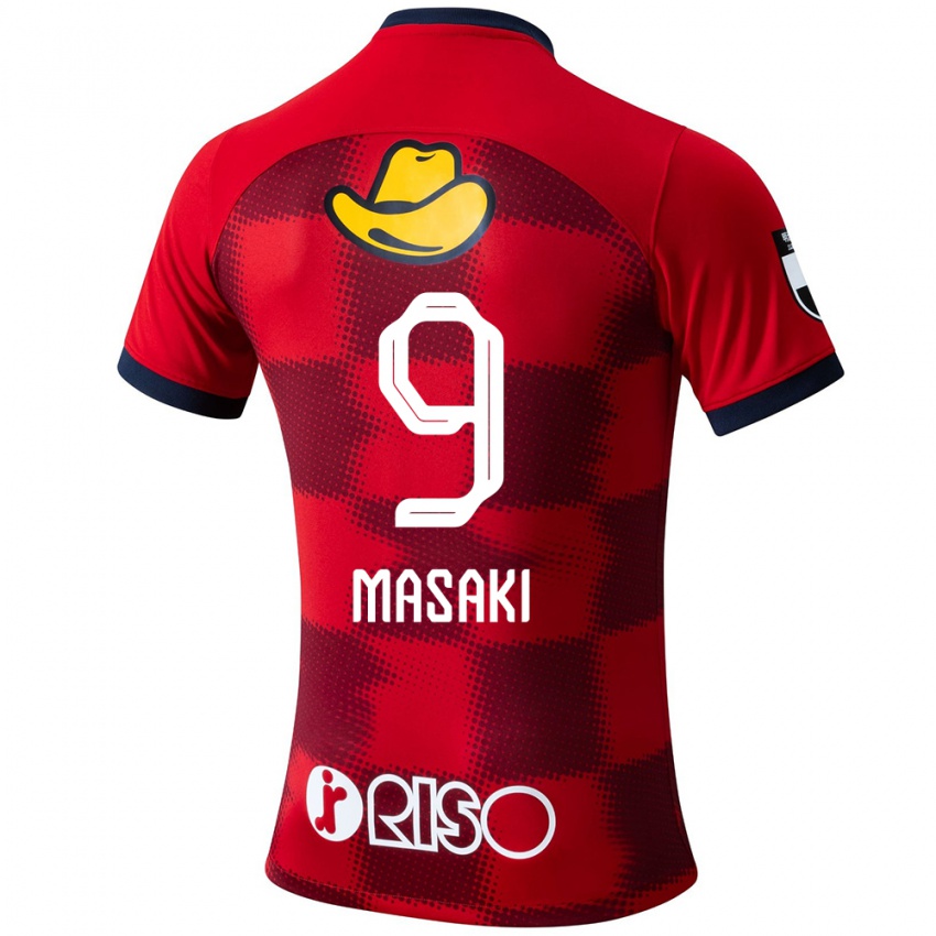 Mænd Hiroto Masaki #9 Rød Blå Hvid Hjemmebane Spillertrøjer 2024/25 Trøje T-Shirt