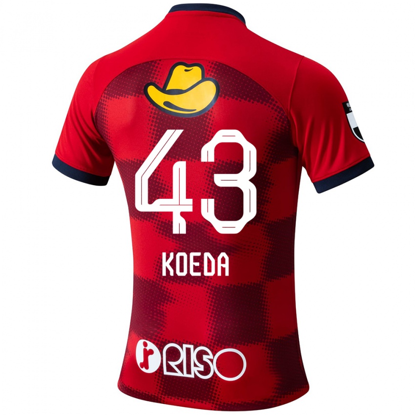 Mænd Gemma Koeda #43 Rød Blå Hvid Hjemmebane Spillertrøjer 2024/25 Trøje T-Shirt