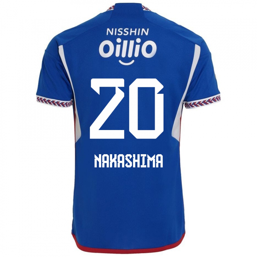 Mænd Rikuto Nakashima #20 Blå Hvid Rød Hjemmebane Spillertrøjer 2024/25 Trøje T-Shirt