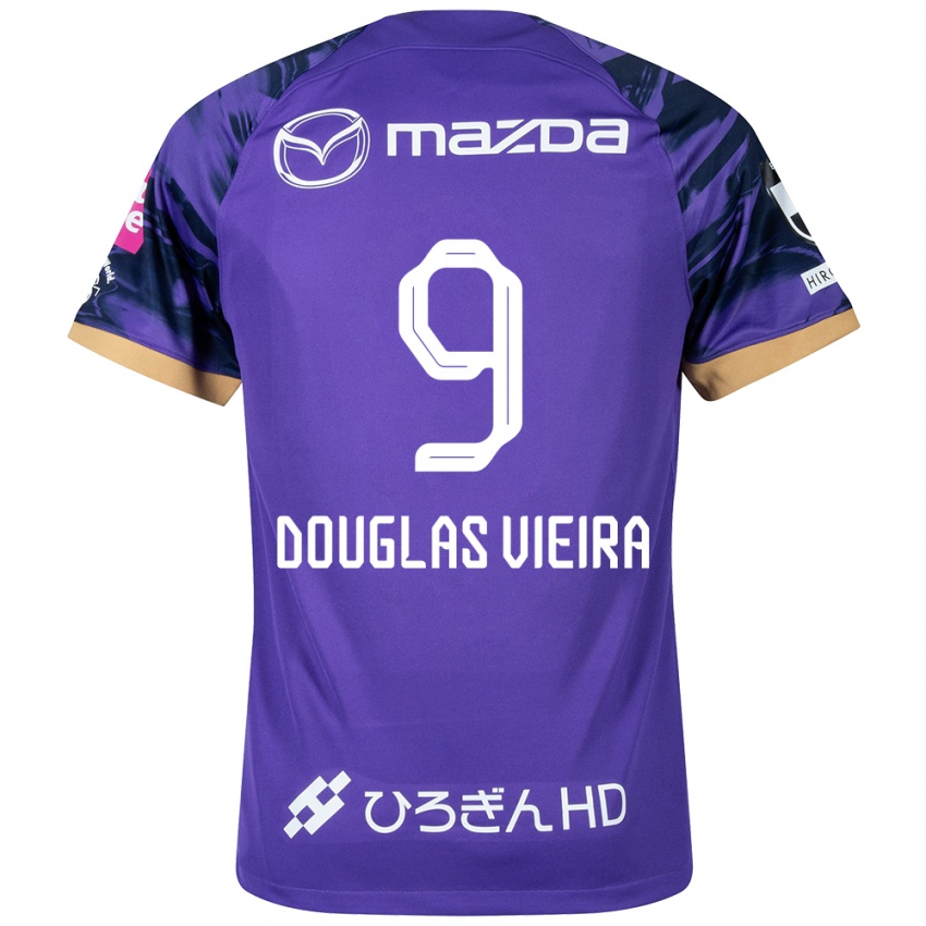 Mænd Douglas Vieira #9 Lilla Hvid Hjemmebane Spillertrøjer 2024/25 Trøje T-Shirt