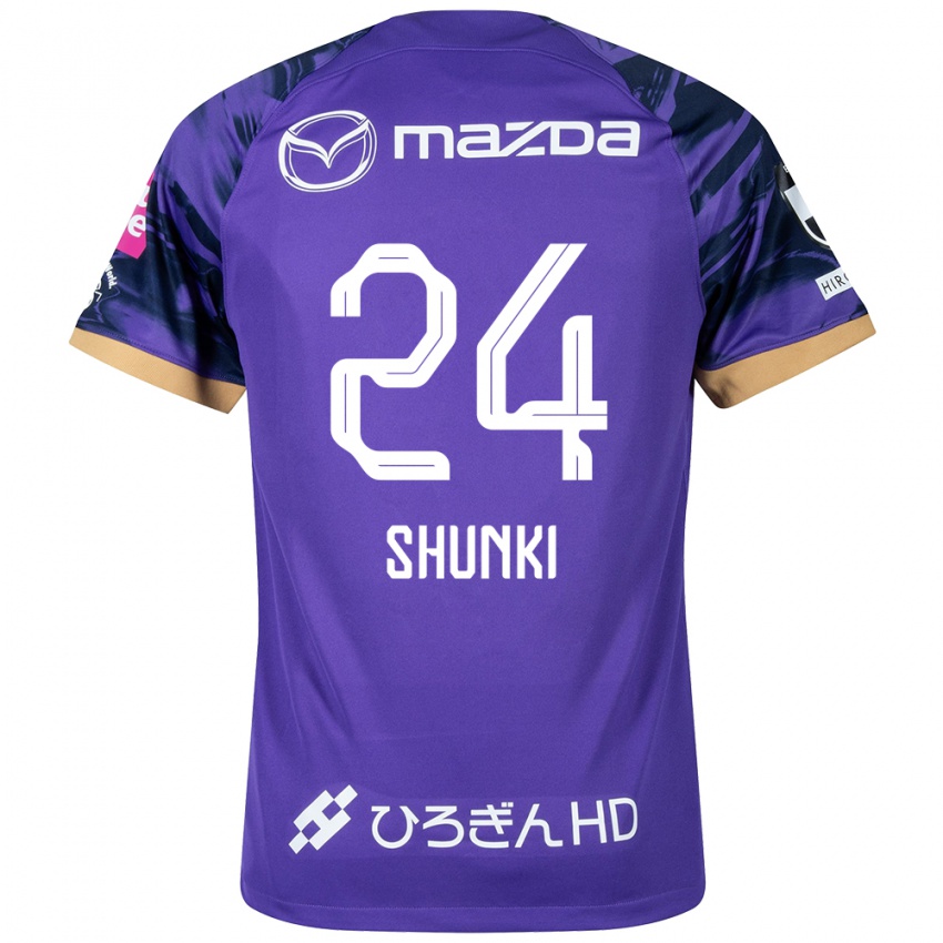 Mænd Shunki Higashi #24 Lilla Hvid Hjemmebane Spillertrøjer 2024/25 Trøje T-Shirt