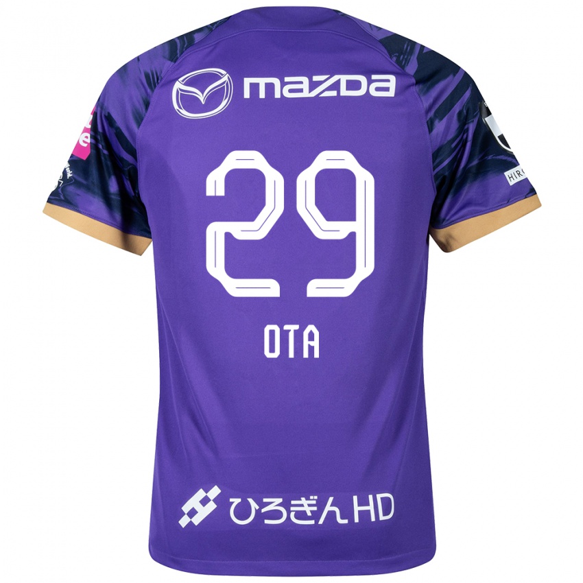 Mænd Hiroto Ota #29 Lilla Hvid Hjemmebane Spillertrøjer 2024/25 Trøje T-Shirt