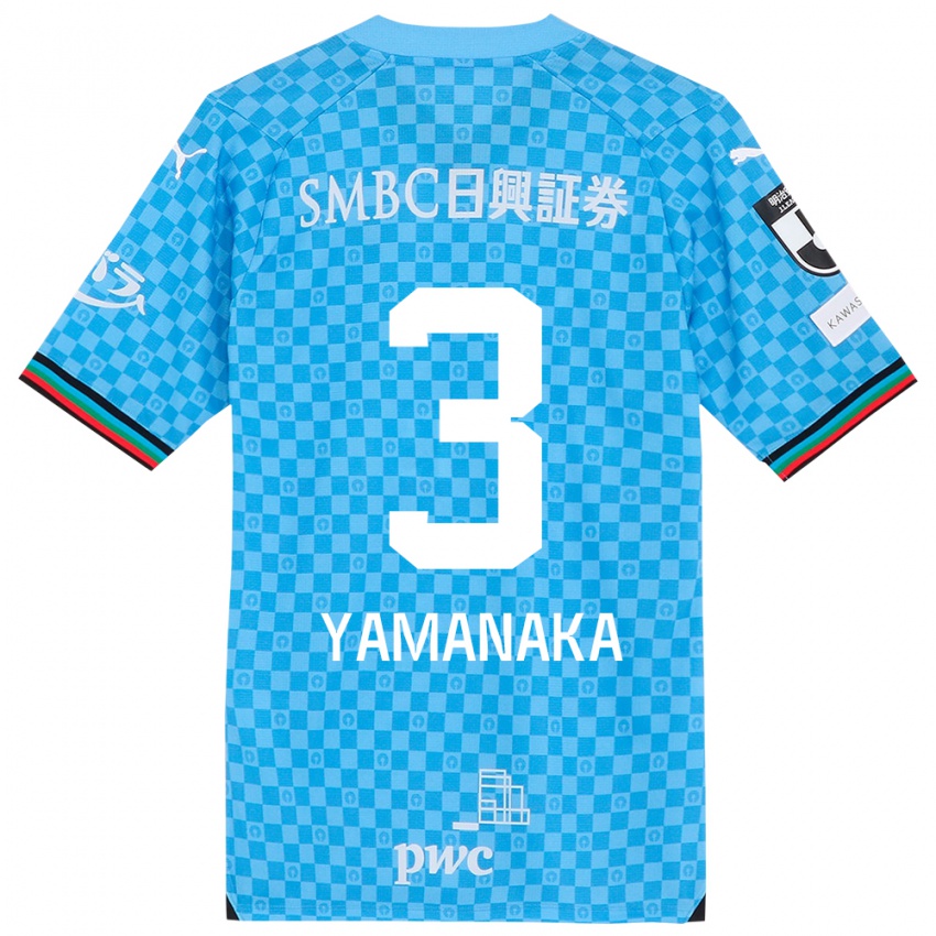 Mænd Daiki Yamanaka #3 Azurblå Hjemmebane Spillertrøjer 2024/25 Trøje T-Shirt