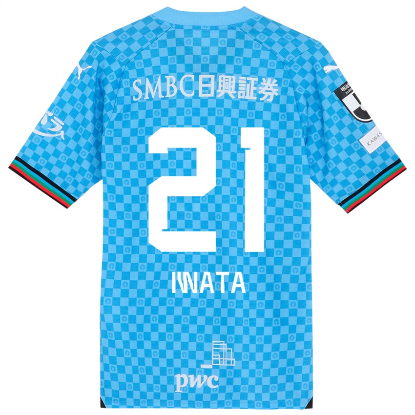 Mænd Kantaro Iwata #21 Azurblå Hjemmebane Spillertrøjer 2024/25 Trøje T-Shirt