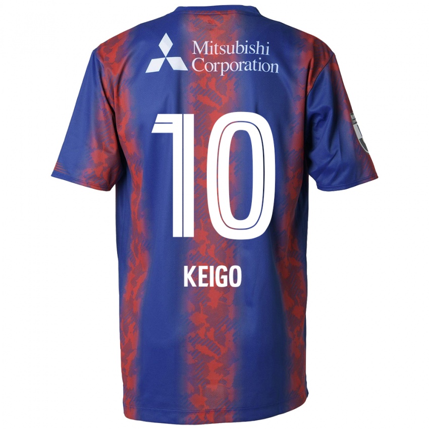 Mænd Keigo Higashi #10 Blå Rød Hjemmebane Spillertrøjer 2024/25 Trøje T-Shirt