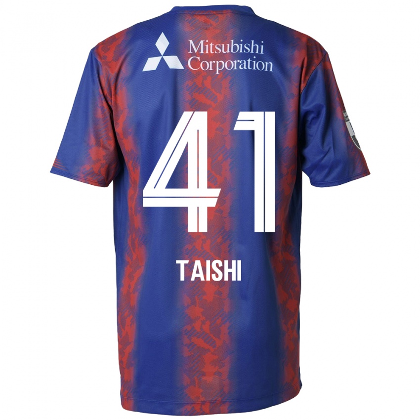 Mænd Taishi Brandon Nozawa #41 Blå Rød Hjemmebane Spillertrøjer 2024/25 Trøje T-Shirt