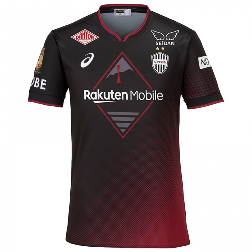 Mænd Shusuke Koike #21 Sort Rød Hjemmebane Spillertrøjer 2024/25 Trøje T-Shirt