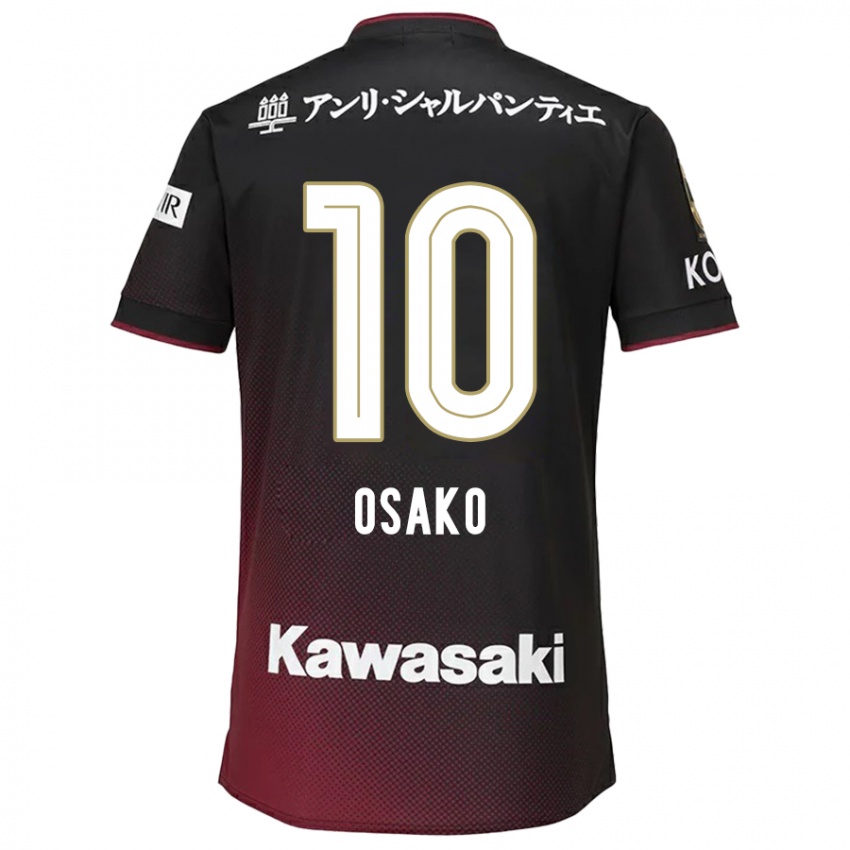 Mænd Yuya Osako #10 Sort Rød Hjemmebane Spillertrøjer 2024/25 Trøje T-Shirt