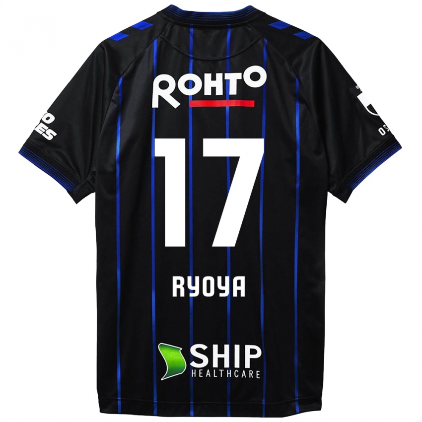 Mænd Ryoya Yamashita #17 Sort Blå Hjemmebane Spillertrøjer 2024/25 Trøje T-Shirt