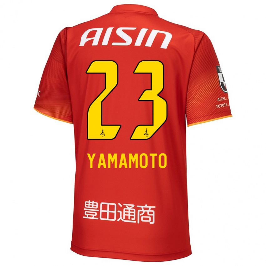 Mænd Haruki Yamamoto #23 Rød Hvid Gul Hjemmebane Spillertrøjer 2024/25 Trøje T-Shirt