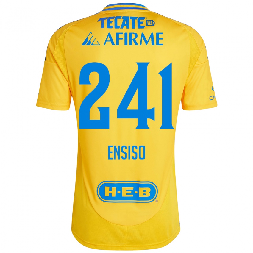 Mænd Eduardo Ensiso #241 Guld Gul Hjemmebane Spillertrøjer 2024/25 Trøje T-Shirt