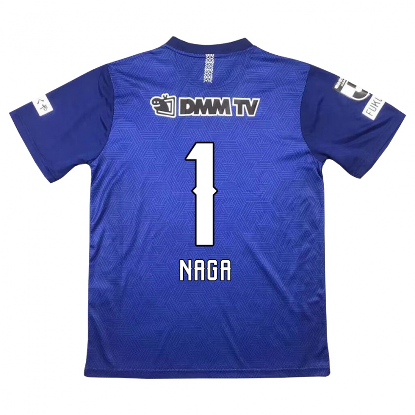 Mænd Takumi Nagaishi #1 Mørkeblå Hjemmebane Spillertrøjer 2024/25 Trøje T-Shirt