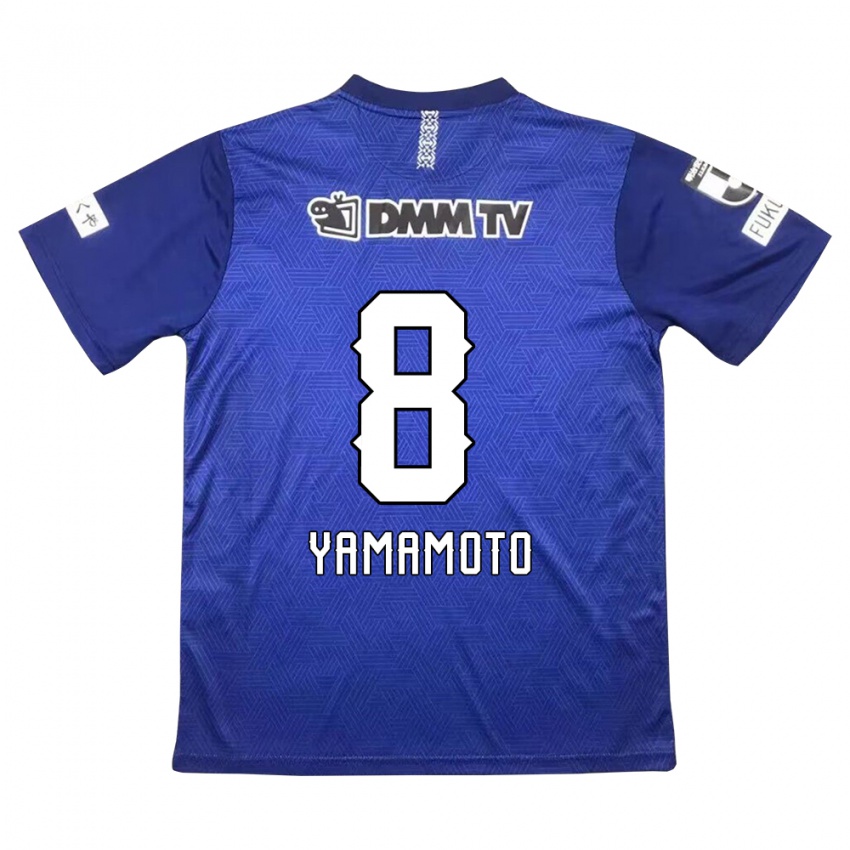 Mænd Shunsuke Yamamoto #8 Mørkeblå Hjemmebane Spillertrøjer 2024/25 Trøje T-Shirt