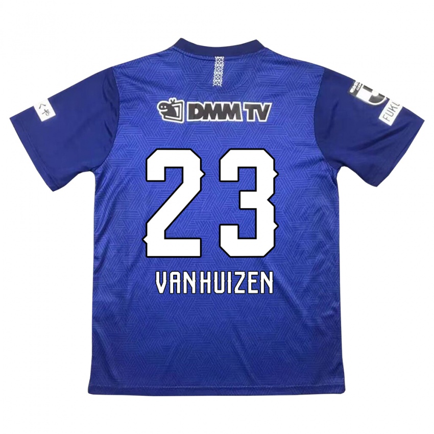 Mænd Haruki Christopher Van Huizen #23 Mørkeblå Hjemmebane Spillertrøjer 2024/25 Trøje T-Shirt