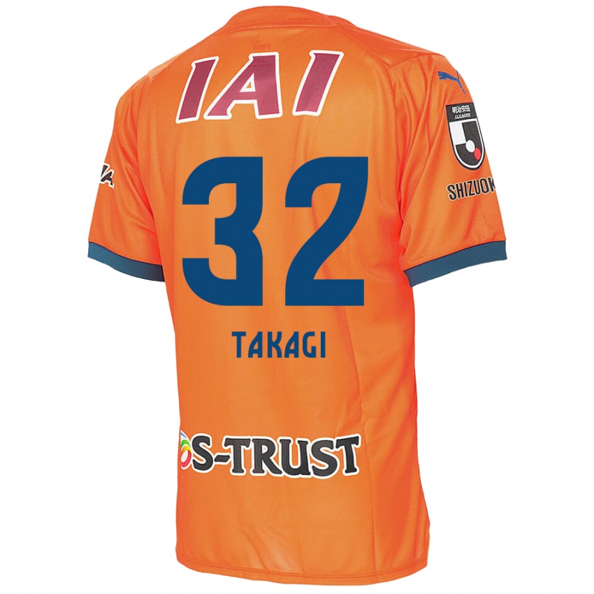 Mænd Sen Takagi #32 Orange Blå Hjemmebane Spillertrøjer 2024/25 Trøje T-Shirt