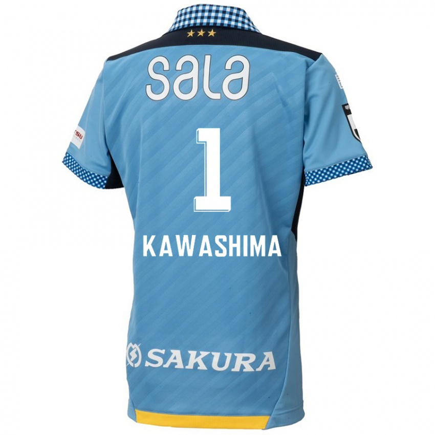 Mænd Eiji Kawashima #1 Blå Sort Hjemmebane Spillertrøjer 2024/25 Trøje T-Shirt