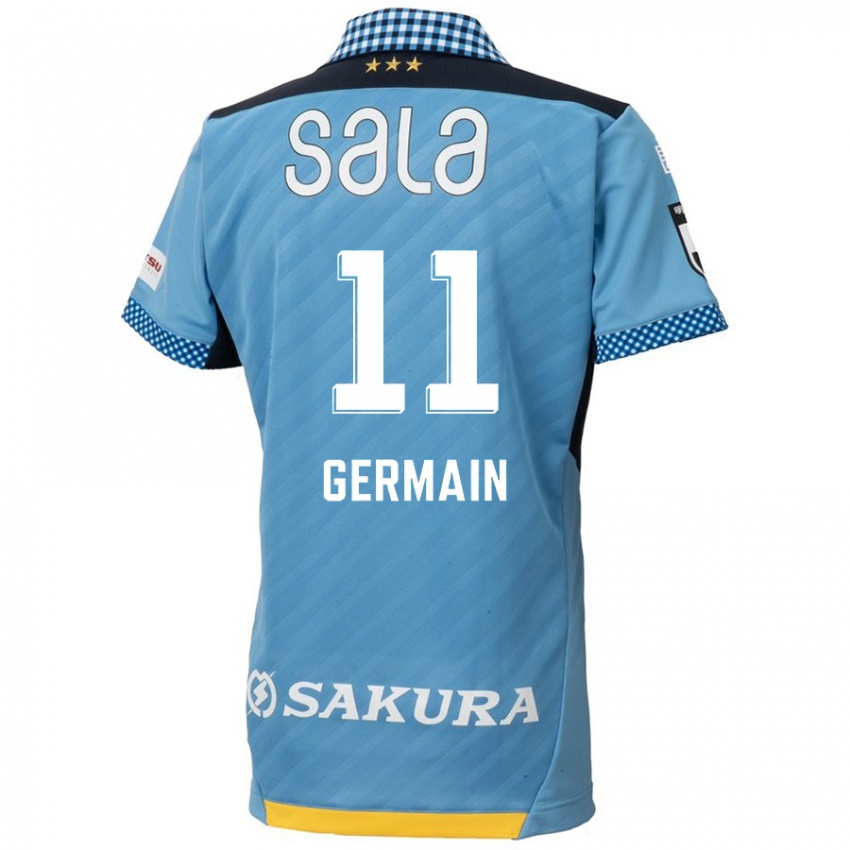 Mænd Ryo Germain #11 Blå Sort Hjemmebane Spillertrøjer 2024/25 Trøje T-Shirt