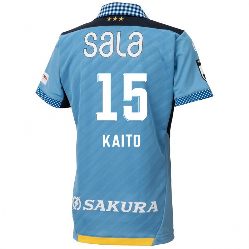 Mænd Kaito Suzuki #15 Blå Sort Hjemmebane Spillertrøjer 2024/25 Trøje T-Shirt