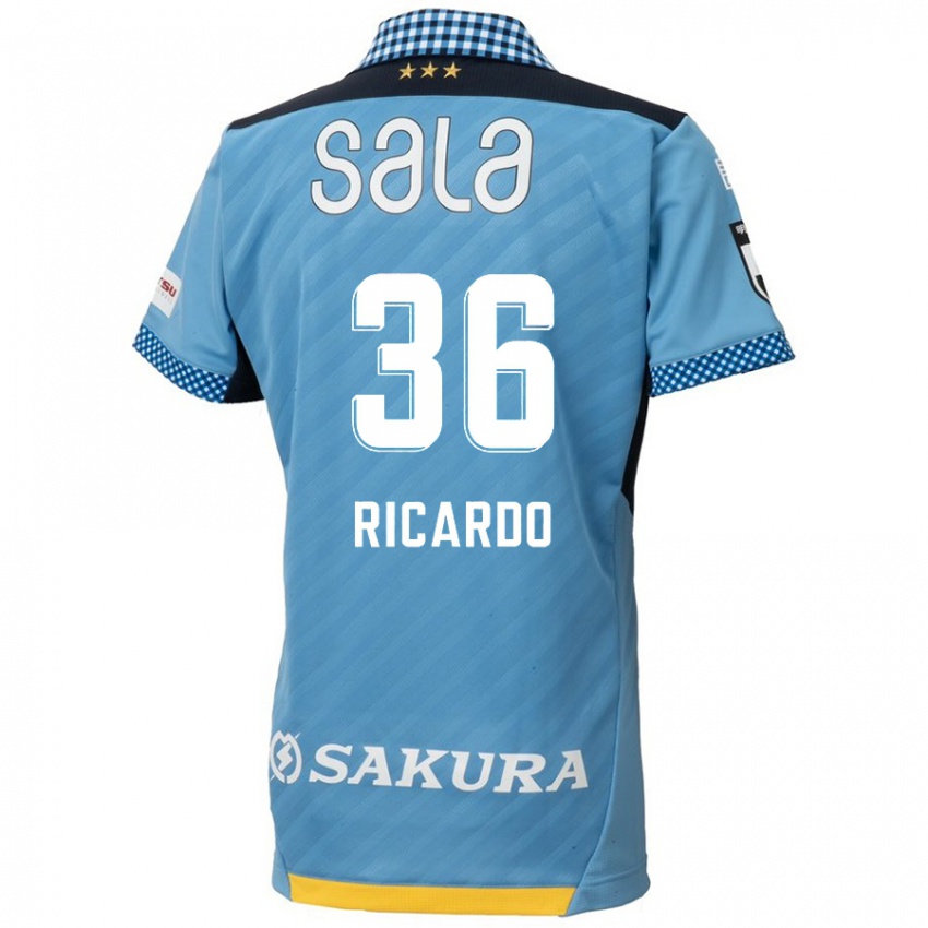 Mænd Ricardo Graça #36 Blå Sort Hjemmebane Spillertrøjer 2024/25 Trøje T-Shirt