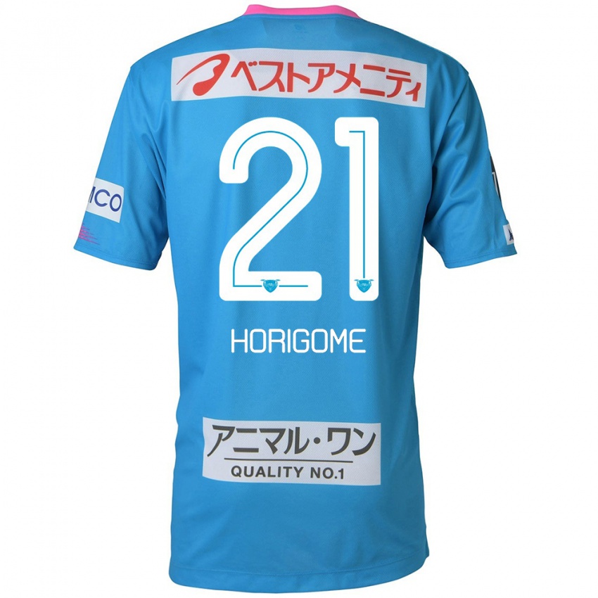 Mænd Yuki Horigome #21 Blå Lyserød Hjemmebane Spillertrøjer 2024/25 Trøje T-Shirt