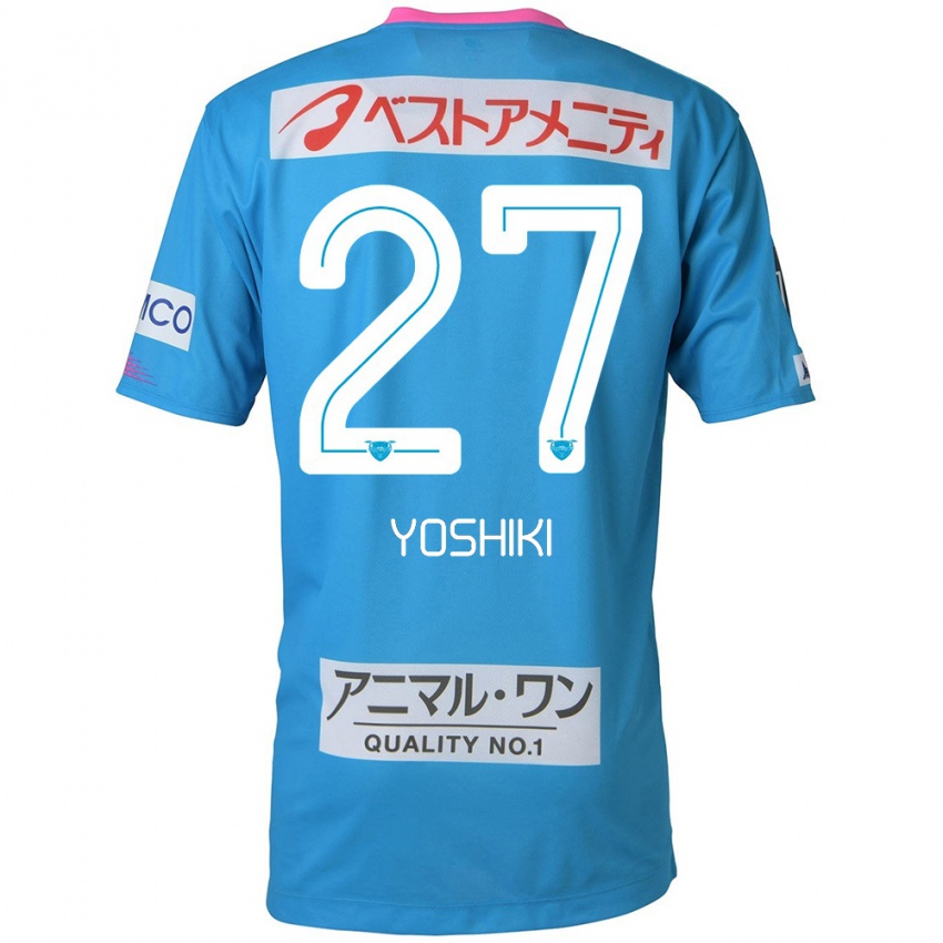 Mænd Yoshiki Narahara #27 Blå Lyserød Hjemmebane Spillertrøjer 2024/25 Trøje T-Shirt