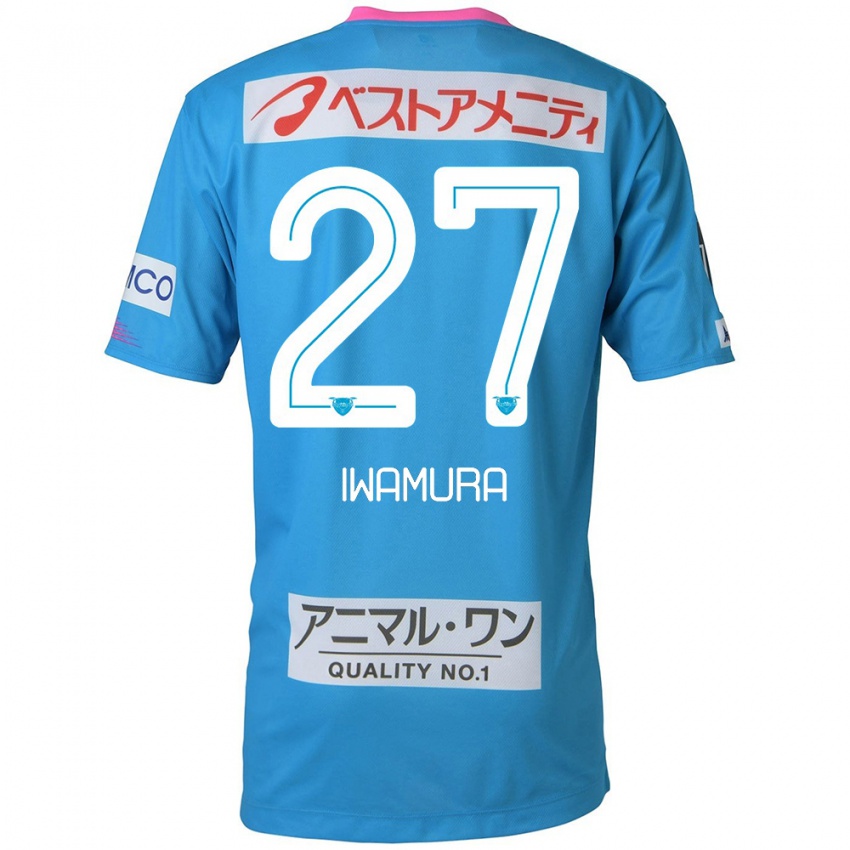 Mænd Junnosuke Iwamura #27 Blå Lyserød Hjemmebane Spillertrøjer 2024/25 Trøje T-Shirt