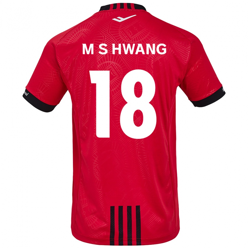 Mænd Seong-Min Hwang #18 Rød Sort Hjemmebane Spillertrøjer 2024/25 Trøje T-Shirt