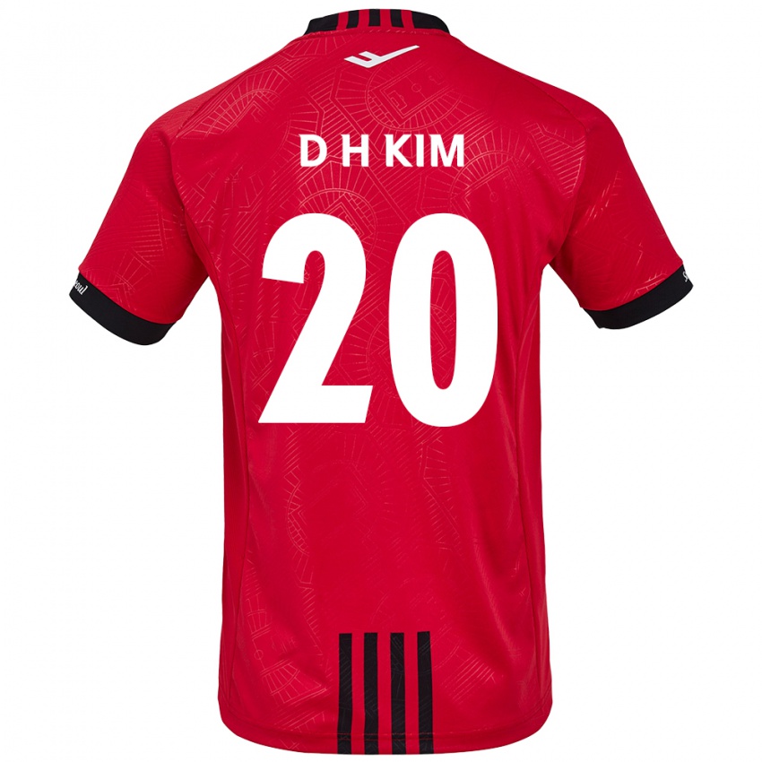 Mænd Hyeon-Deok Kim #20 Rød Sort Hjemmebane Spillertrøjer 2024/25 Trøje T-Shirt