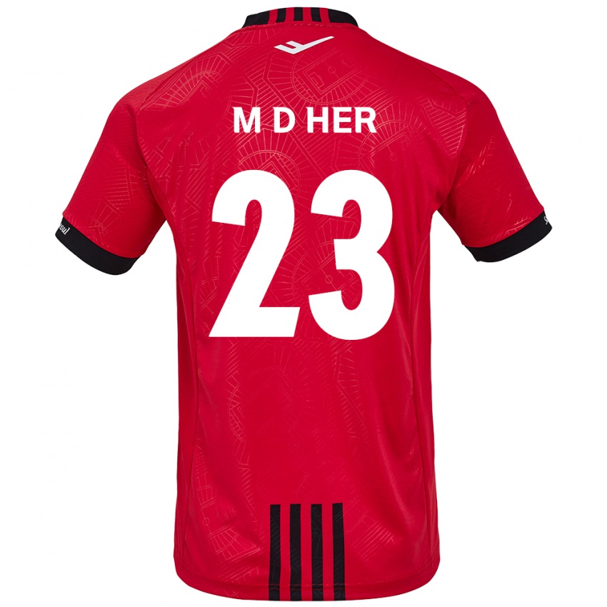 Mænd Dong-Min Her #23 Rød Sort Hjemmebane Spillertrøjer 2024/25 Trøje T-Shirt