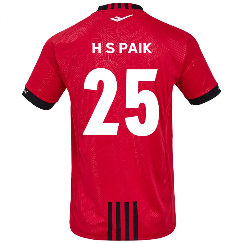 Mænd Sang-Hoon Paik #25 Rød Sort Hjemmebane Spillertrøjer 2024/25 Trøje T-Shirt